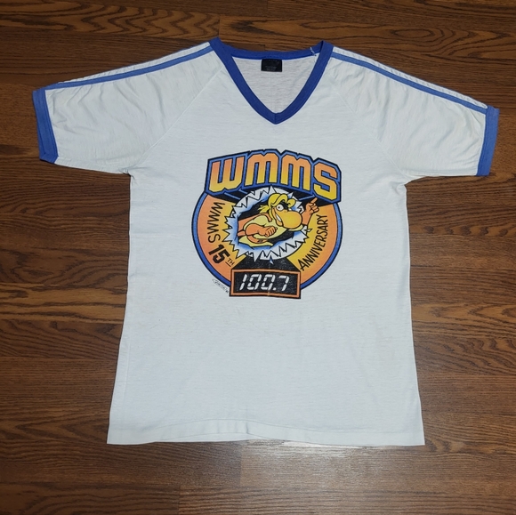COOL Vintage 1983 WMMS 100.7 Radio Station memorabilia Anniversary Tee T-Shirt L - Picture 6 of 8
